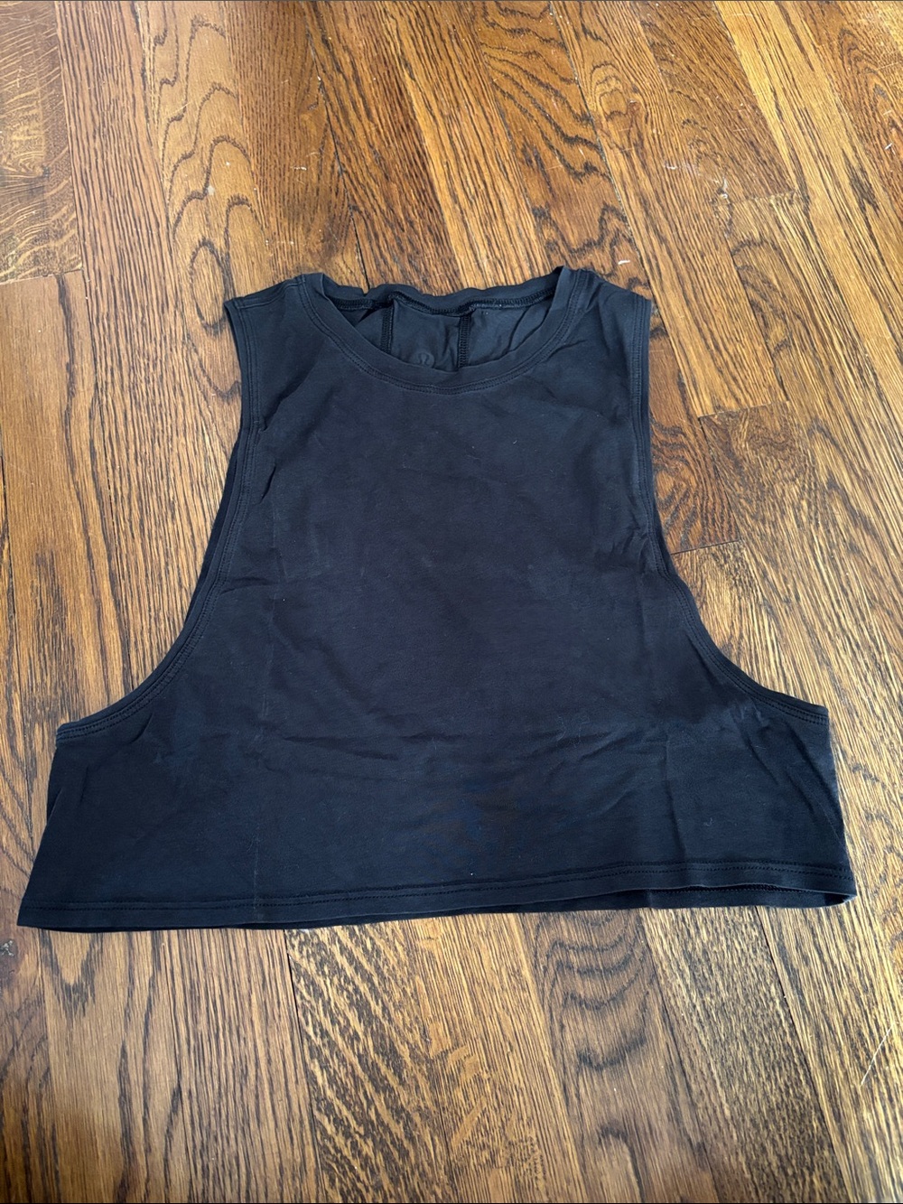 lululemon athletica Black Cropped Muscle Tank